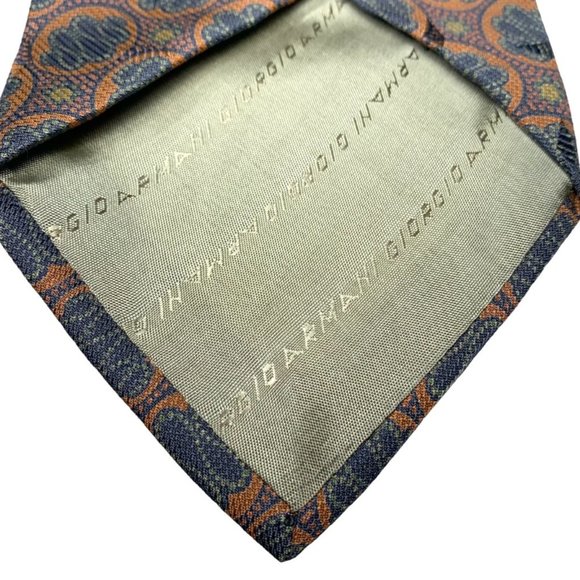 GIORGIO ARMANI Graphic "Snake" Print Silk Tie - Picture 2 of 7